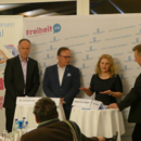 Podiumsdiskussion zum Thema EU und Mittelstand mit Nadja Hirsch, Ingolf F. Brauner, Andreas Keck und Dr. Andreas Lutz