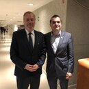 Steffen Saebisch, Hauptgeschäftsführer der Stiftung für die Freiheit, mit dem mexikanischen Abgeordneten Jorge Triana.