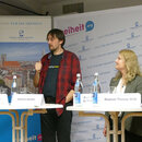 Alexander Rieper (FNF), Hartmut Goebel (digitalcourage), Nadja Hirsch MdEP, Stephan Thomae MdB