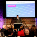 Karl-Heinz Paqué bei seiner Rede zum Stabwechsel in der Bauakademie