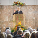 Joachim Gauck, Bundespräsident a.D., während seiner Dankesrede