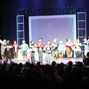 Cast members of 'A Game of Trolls' bow to the crowd