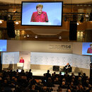 Bundeskanzlerin Angela Merkel spricht auf der 55. Münchner Sicherheitskonferenz
