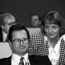 Klaus Kinkel und Sabine Leutheusser-Schnarrenberger 1994 in Gera.