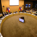 Blick in den Salle Lamartine während der konstituierenden Sitzung der Deutsch-Französischen Parlamentarischen Versammlung.