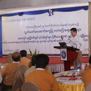 Okka Myo, Impact Hub, Presenting at Ayeywardwaddy Parliamentary Discussion