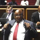 Jacob Zuma im Gerichtssaal in Pietermaritzburg in Süd Afrika.