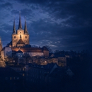 Erfurt im Dunkeln