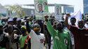 Demonstration for the re-election of Zambian President Edgar Lungu