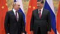 Der chinesische Präsident Xi Jinping und der russische Präsident Wladimir Putin bei ihrem Treffen in Peking im Februar 2022. 