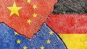China and EU flags 
