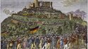 Hambacher Fests am 27. Mai 1832. Es gilt als Wurzel deutscher Demokratiegeschichte und des politischen Liberalismus 