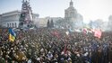 Regierungskritische Demonstranten nehmen an einer Demonstration auf dem Maidan-Platz in Kiew teil.