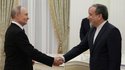 Russian President VLADIMIR PUTIN (L) welcomes Iranian Foreign Minister ABBAS ARAGHCHI 