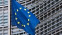 EU flag is seen in front of the European Comission Berlaymont building in Brussels