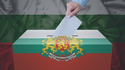 Wahlurne mit bulgarischer Flagge