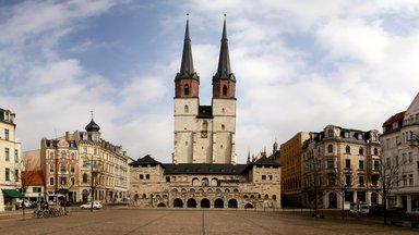 Halle (Saale) Hallmarkt Mit Marktkirche