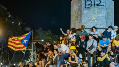 Die Proteste in Barcelona halten an.