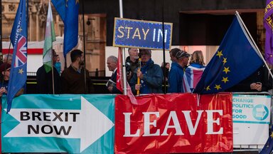 Brexit Gegner und Befürworter 