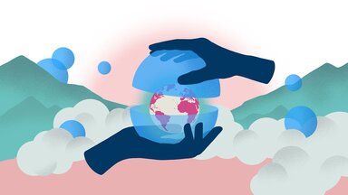 Die Welt in Glas umhüllt