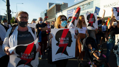 Frauenstreik in Warschau