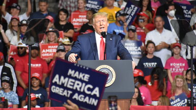 Präsident Donald Trump bei seiner Kundgebung "Make America Great Again"