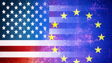 US and EU flags