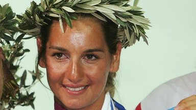 Sophia Bekatorou at the Athens 2004 Olympic Games