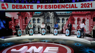 Präsidentschaftsdebatte Wahlen Peru