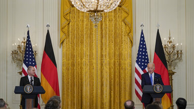 Der deutsche Bundeskanzler Olaf Scholz zu Besuch bei dem amerikanischen Präsidenten Joe Biden in Washington 