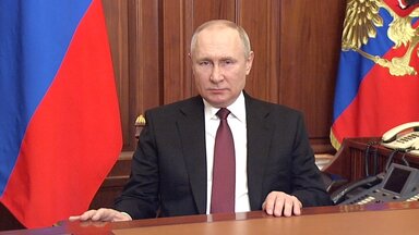 Der russische Präsident Wladimir Putin am 24. Februar in Moskau.