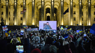Georgien: Der ukrainische Präsident Volodymyr Zelenskyy spricht zum Volk