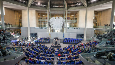 Der Plenarsaal im Bundestag