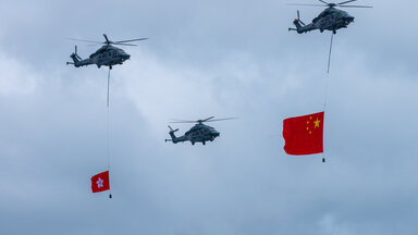 Hong Kong's 25th Handover Anniversary raising of the flag ceremony 