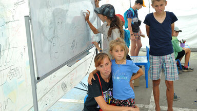 Ukrainische Schulkinder