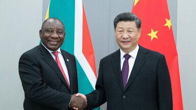Der chinesische Präsident Xi Jinping trifft den südafrikanischen Präsidenten Cyril Ramaphosa