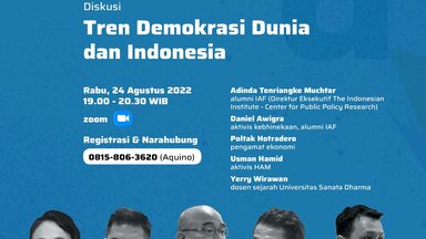 Undangan Diskusi - Tren Demokrasi Dunia Dan Indonesia
