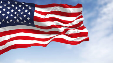 The national flag of the United States of America 