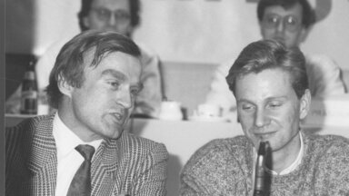 Helmut Haussmann zusammen mit Guido Westerwelle