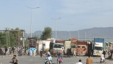 Straßensperungen in Islamabad.
