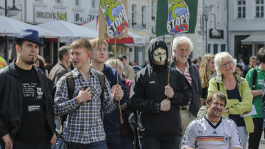 Demonstration gegen das ACTA-Abkommen
