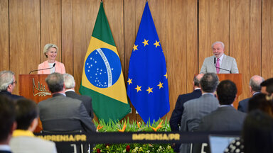 EU-Kommissionspräsidentin Ursula von der Leyen und Brasiliens Präsident Luiz Inácio Lula da Silva.