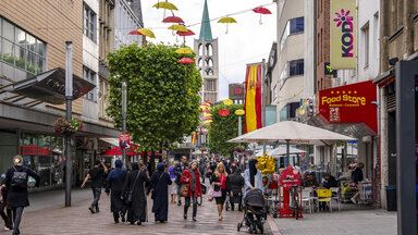 Eine Einkaufsstraße in NRW.