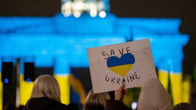 Demonstration Jahrestag Ukrainekrieg