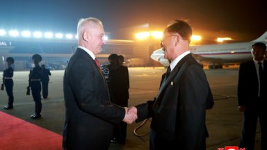 Russian Minister of Defence leaving North Korea