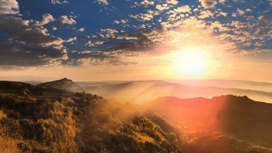 Dawn in the mountains