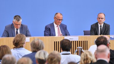 Friedrich Merz bei der Sommer-PK 2026