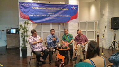 diskusi publik "Cool Politics: Partai Politik Modern untuk Generasi Milenial"