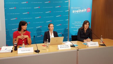 v. l.n.r.: Assol Urrutia, Frauke Brosius-Gersdorf und Annett Witte