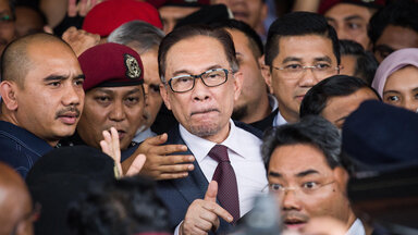 Anwar Ibrahim nach seiner Freilassung.